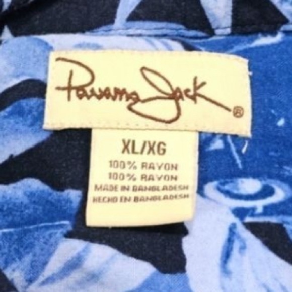 Panama Jack Hawaiian Short Sleeve Shirt Blue XL - Picture 4 of 5